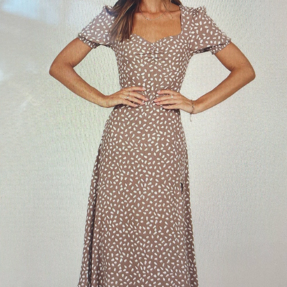 NWT Petal and Pup Mocha Midi Dress